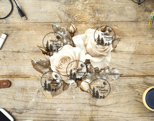 UVDTF Cream Roses