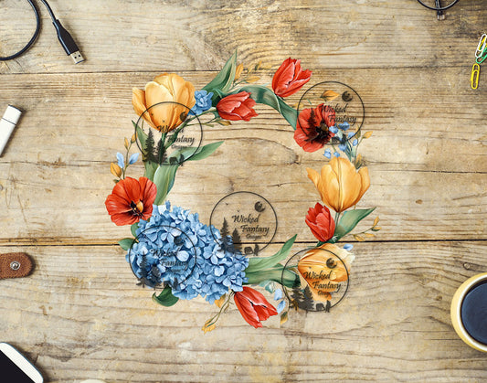 UVDTF Tulip Flower Ring