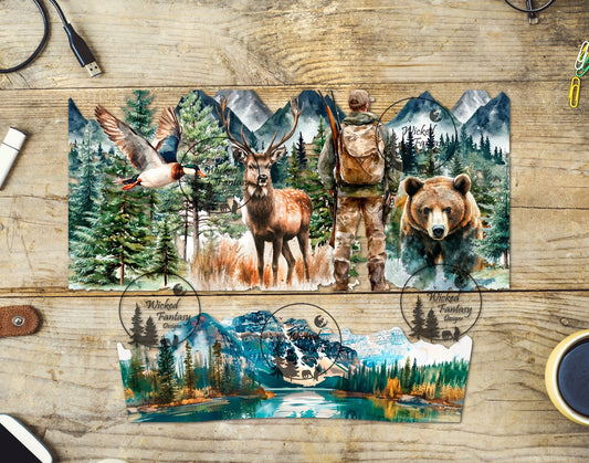 UVDTF Mountain Wilderness Elk and Bear 16oz 40oz Element Multiple Sizes