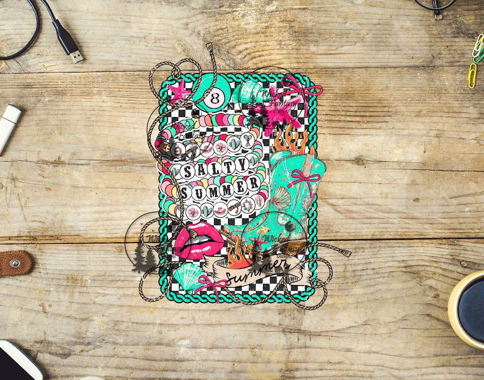 UVDTF Salty Summer Friendship Bracelet Cowgirl Boots Collage