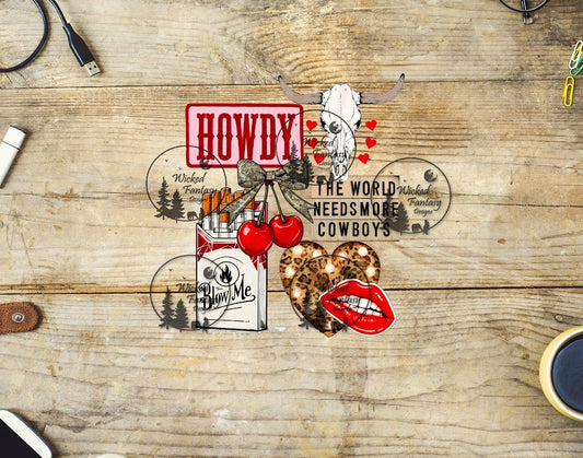 UVDTF Howdy The World Needs More Cowboys Collage