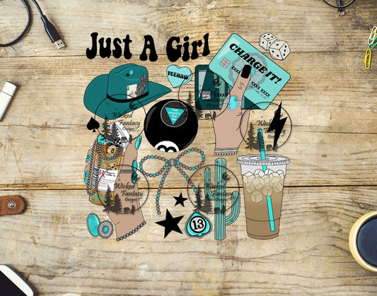 UVDTF Turquoise Cowgirl Essentials 6x7"