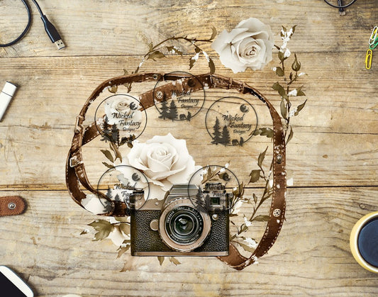 UVDTF Camera with White Roses