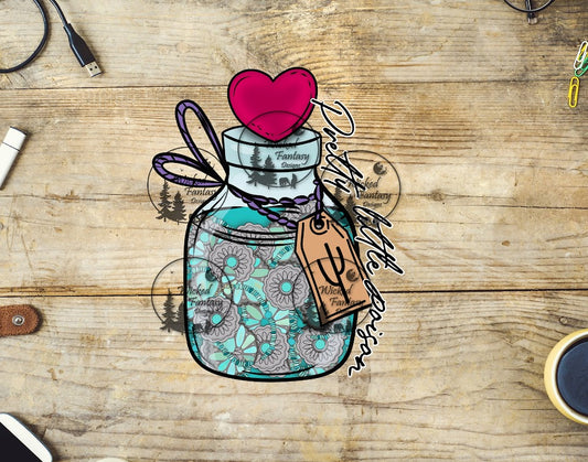 UVDTF Pretty Little Poison Jar of Turquoise Conchos