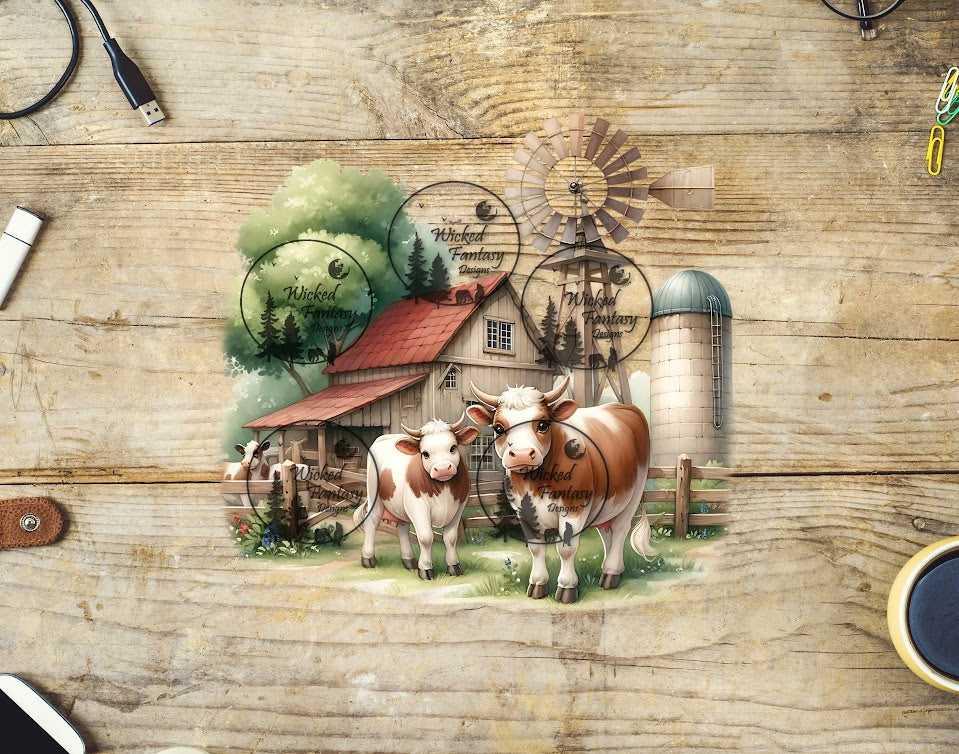 UVDTF Cute Cows on a Farm