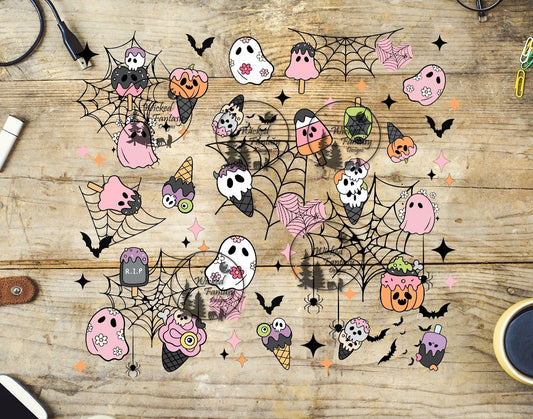 UVDTF Spooky Sweets and Cute Ghosts 20oz 30oz 10"x10" Element