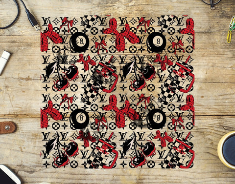 UVDTF Bougee Dogs and 8s  20oz 30oz 10"x10" Element