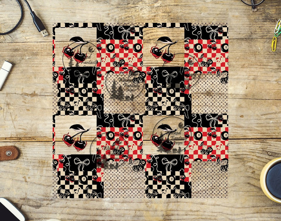 UVDTF Bougee Patchwork 20oz 30oz 10"x10" Element