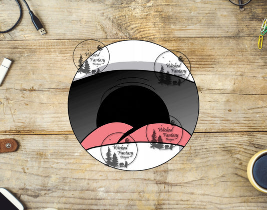 UVDTF Mouth Mug Bottom Flat Straight Teeth