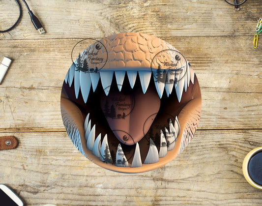 UVDTF Mouth Mug Bottom T-Rex Dinosaur Mouth