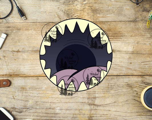 UVDTF Mouth Mug Bottom Purple Inside