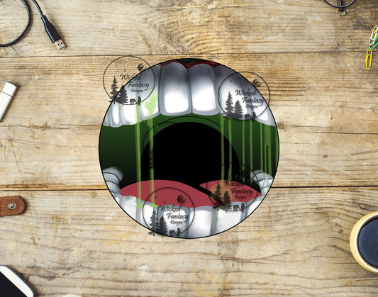 UVDTF Mouth Mug Bottom Dripping Green Slime