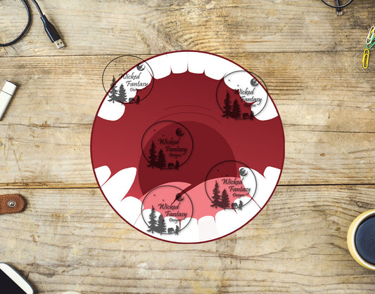 UVDTF Mouth Mug Bottom Pointed Lower Canine Teeth