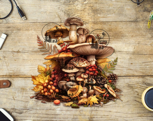 UVDTF Autumn Mushrooms