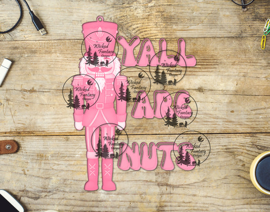 UVDTF Yall are Nuts Pink Nutcracker