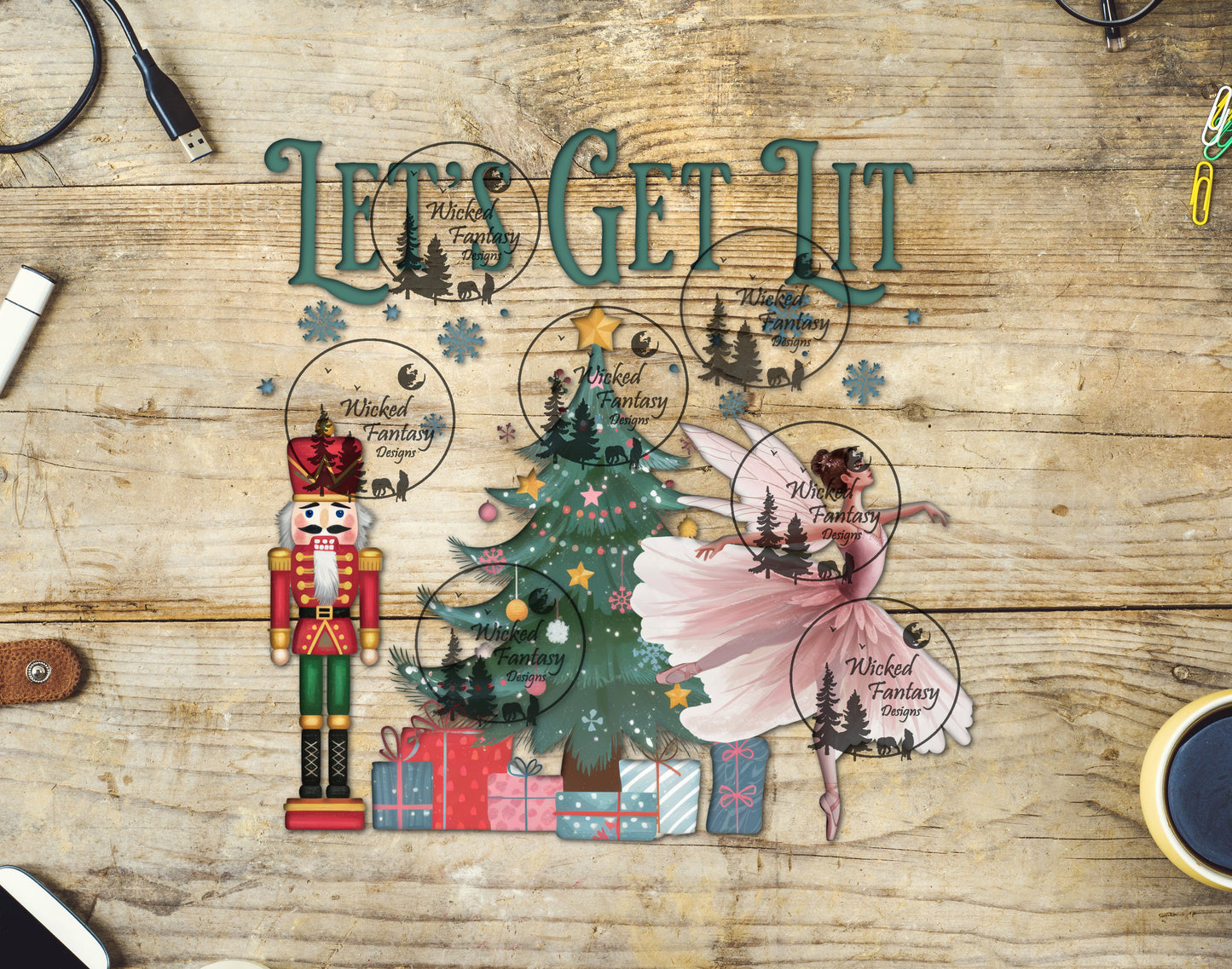 UVDTF Lets Get Lit Nutcracker and Ballerina