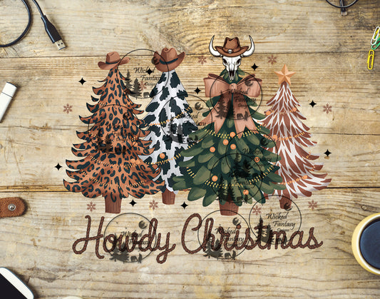 UVDTF Howdy Christmas Trees