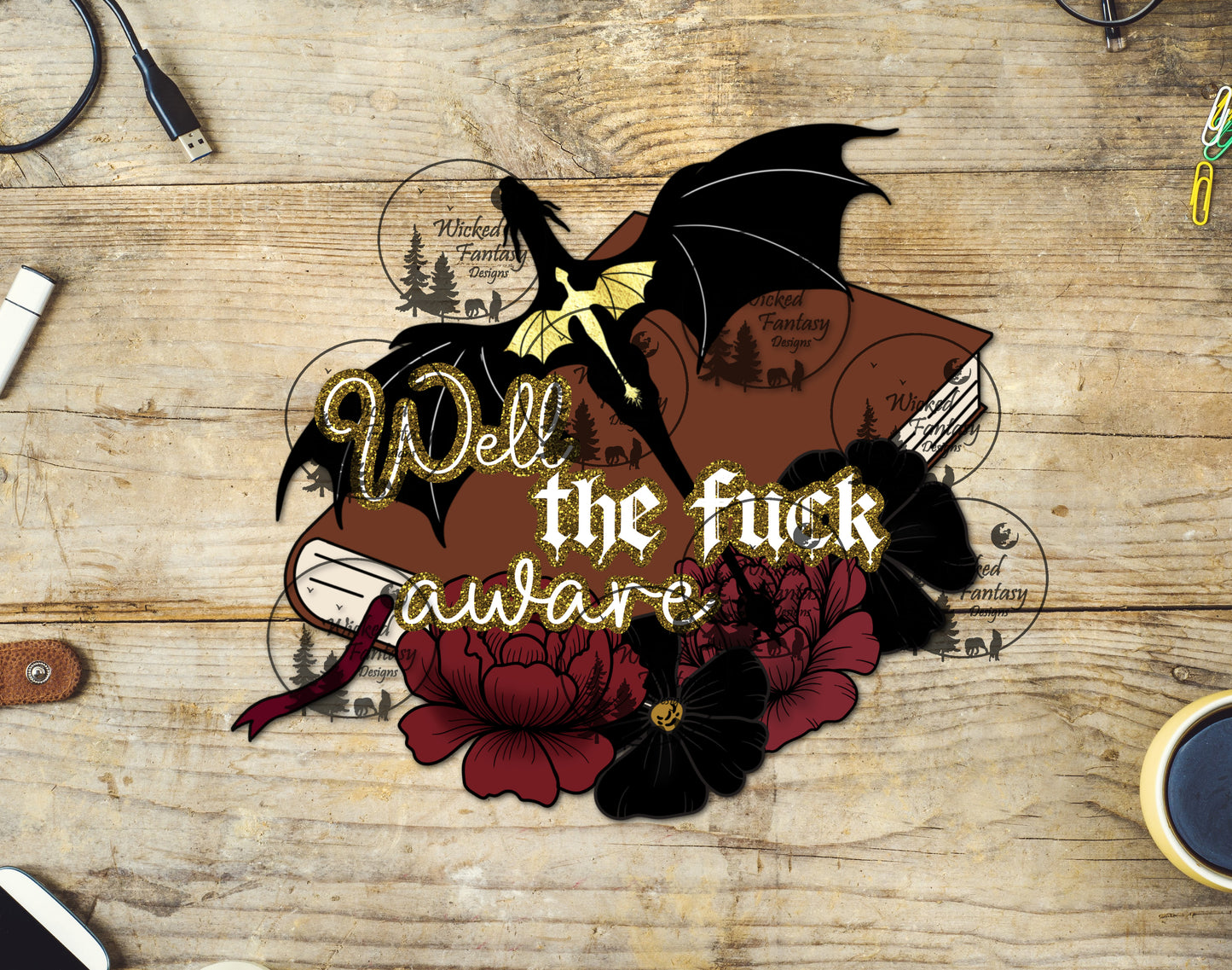 UVDTF Well The F*ck Aware Dragon and Book