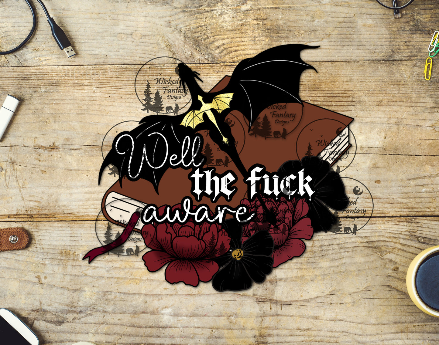 UVDTF Well The F*ck Aware Dragon and Book