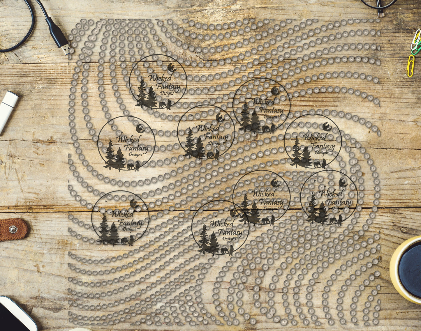 UVDTF Swirls of Pearls 20oz 30oz 10"x10"