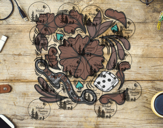 UVDTF Cowgirl Tooled Leather