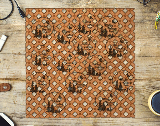 UVDTF Tooled Leather Basketweave 20oz 30oz 10"x10"