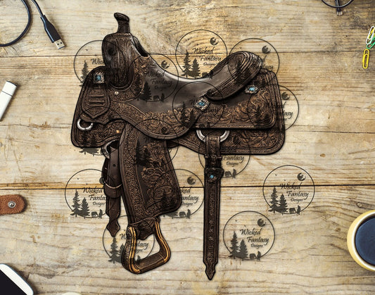 UVDTF Illustrated Western Saddle