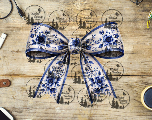 UVDTF Porcelain Chinoiserie Bow