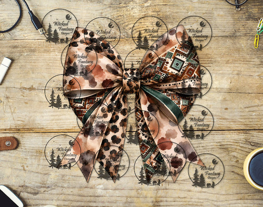 UVDTF Leopard Aztec Bow