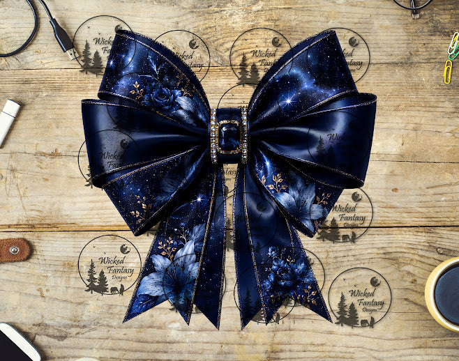 UVDTF Celestial Moonflower Blue Bow