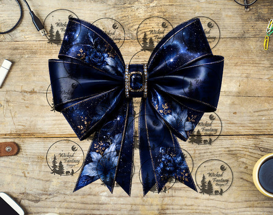 UVDTF Celestial Moonflower Blue Bow