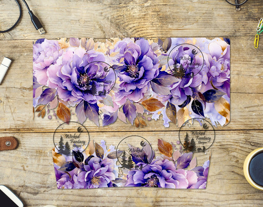 UVDTF Lavender Peony Flowers 16oz 40oz Element Multiple Sizes