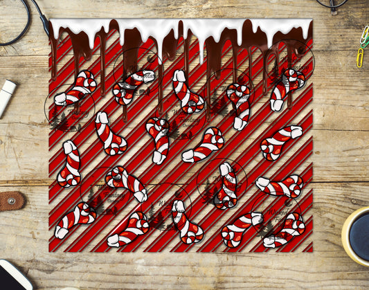 UVDTF Candy Cane Peens 20oz 30oz 10"x10"
