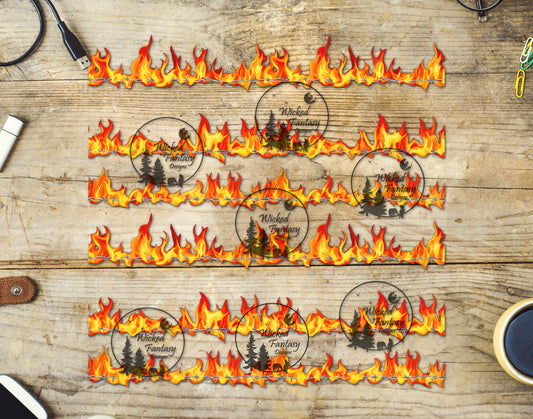 UVDTF Barb Wire Flames 20oz 30oz 10"x10" Element