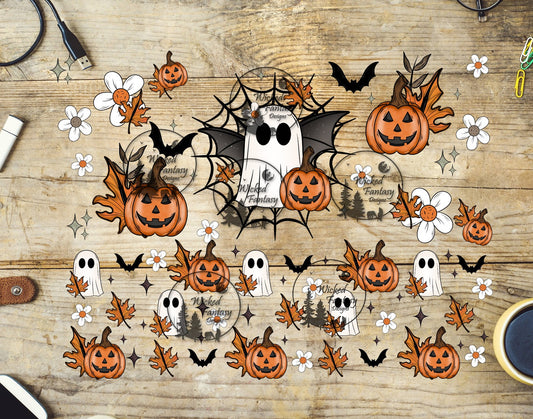 UVDTF Ghosts and Jack O' Lanterns 20oz 30oz 10"x10" Element