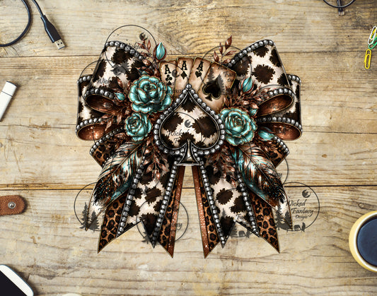 UVDTF Western Luxe Spades and Aces Bow