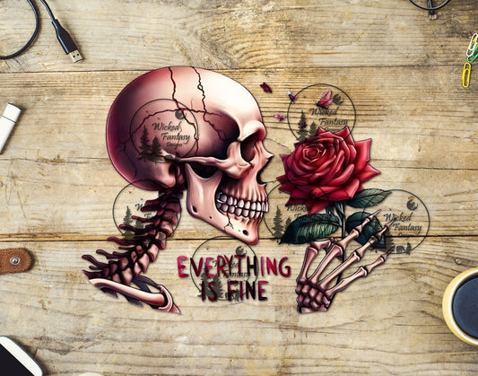 UVDTF Everything is Fine Skeleton with Rose