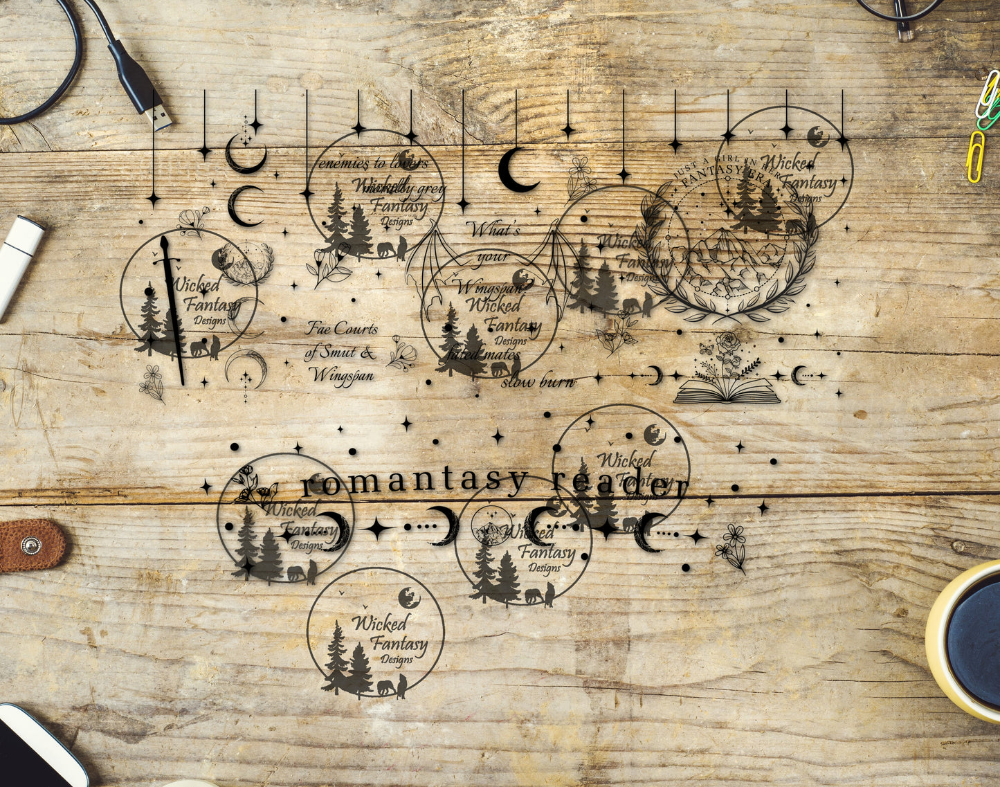 UVDTF Romantasy Reader 16oz 40oz Tumbler Wrap