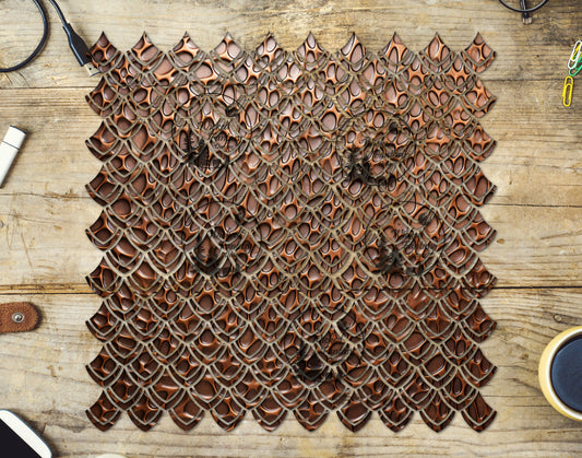 UVDTF Textured Copper Dragon Scales 10"x10" Element