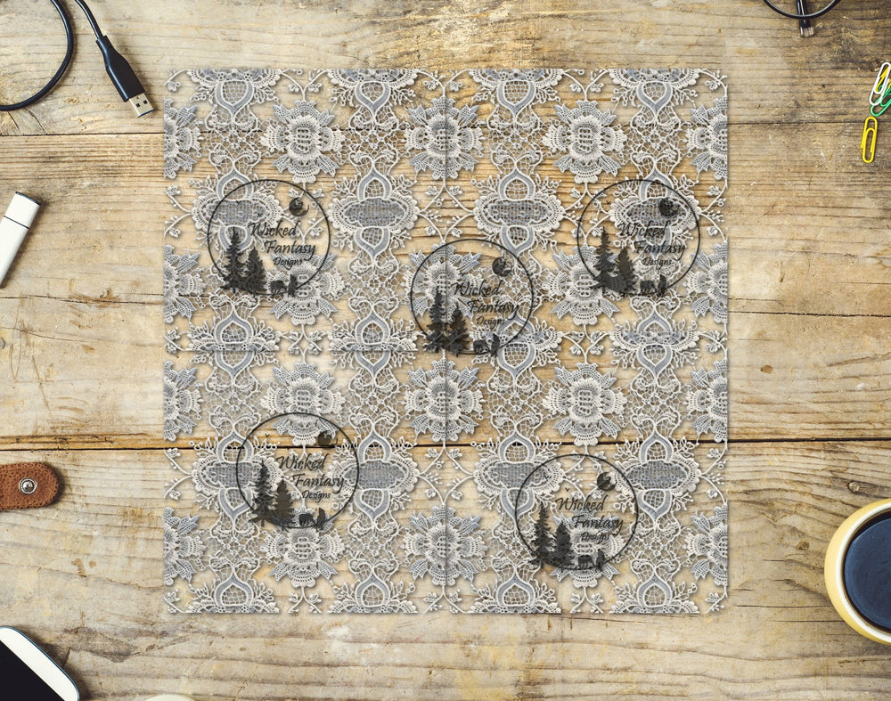 UVDTF Vintage Lace 20oz 30oz 10"x10" Element