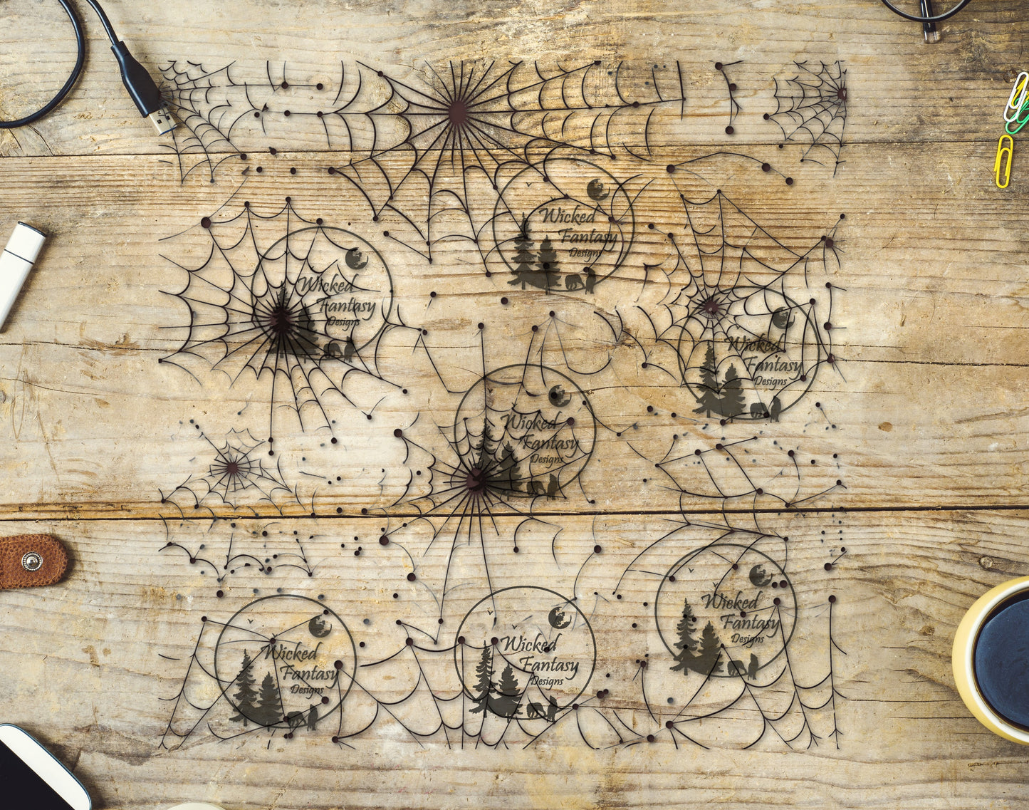 UVDTF Spider Webs 10x10"