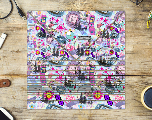 UVDTF Pastel 90s Nostalgia 20oz 30oz 10"x10" Triangles and Striping Element Sheet