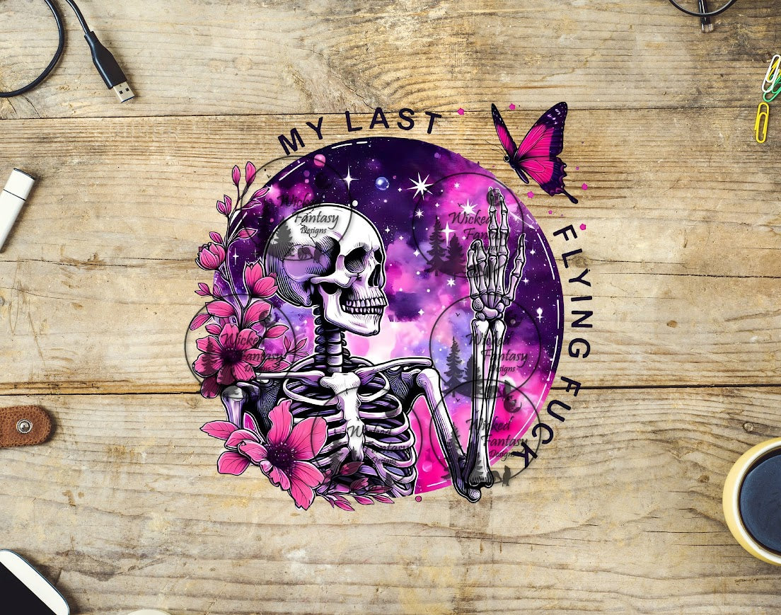 UVDTF My Last Flying F* Purple Galaxy Skeleton