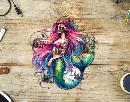 UVDTF Pink Haired Mermaid