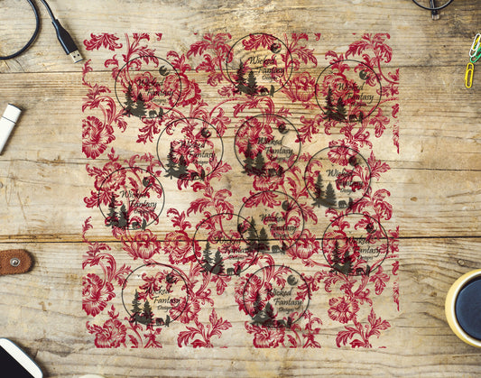 UVDTF Baroque Floral 20oz 30oz 10"x10" Element Sheet