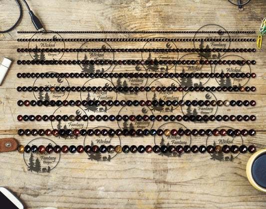 UVDTF Dark Jasper Beads 6x12" Striping