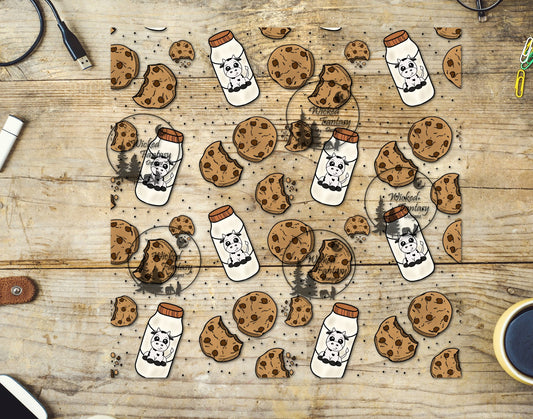 UVDTF Milk and Cookies Tumbler Wrap 20oz 30oz 10"x10" Element