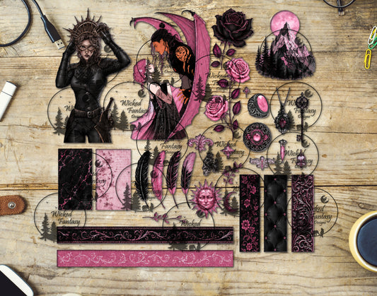UVDTF Nesta ACOTAR Pink Multimedia Element Sheet