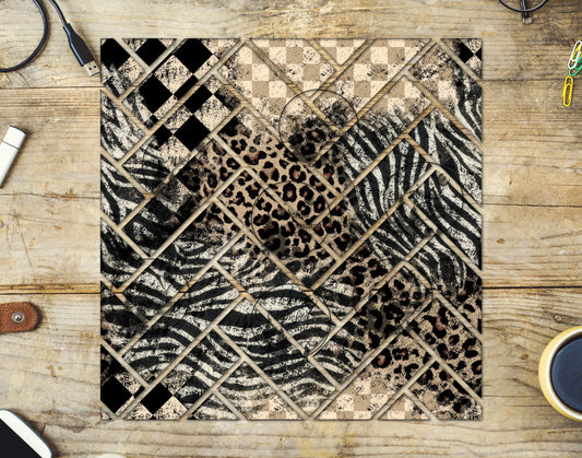 UVDTF Animal Print Grunge Herringbone 20oz 30oz 10"x10"