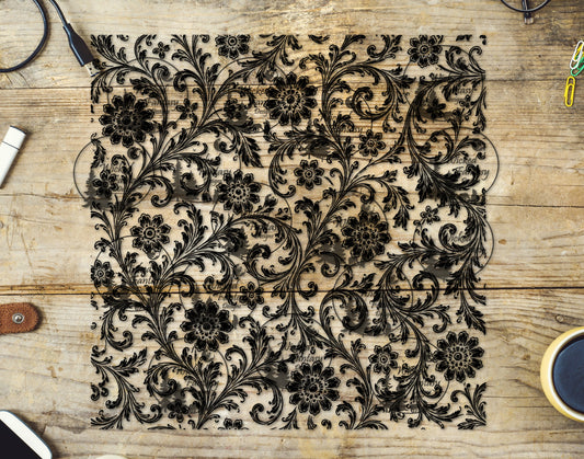 UVDTF Tooled Floral Filagree 20oz 30oz 10"x10"